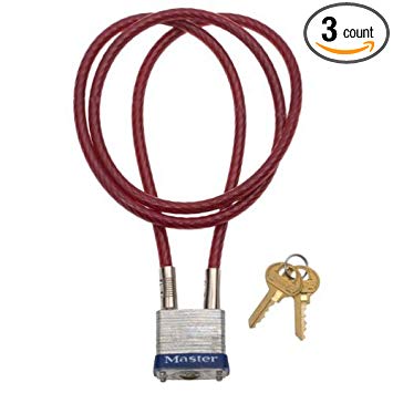 Master Lock 719D Laminated Padlock & Cable