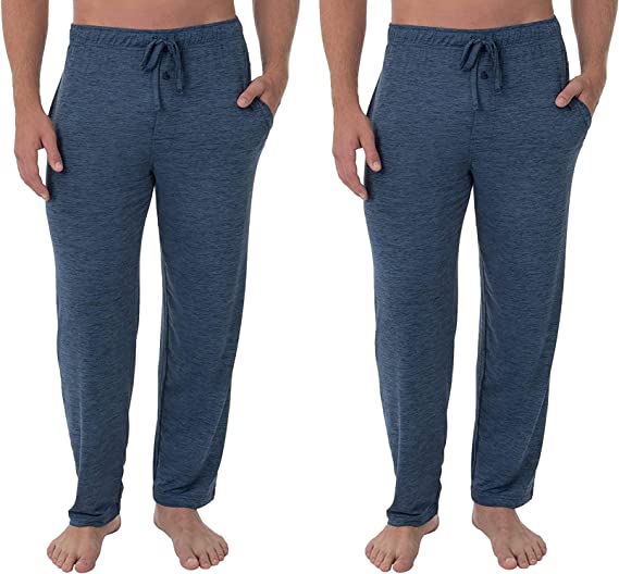 Fruit of the Loom Men’s Sleepwear | Moisture Wicking Pajama Knit Pant| 91% Polyester / 9% Spandex |