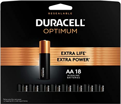 Duracell Optimum AA Batteries | 18 Count | Long Lasting Double A Battery | Alkaline AA Battery