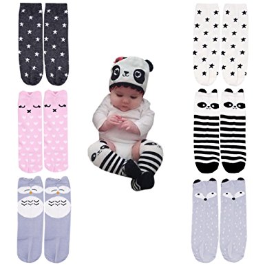 October Elf Unisex Baby Knee High Stockings Tube Socks 6 Pairs