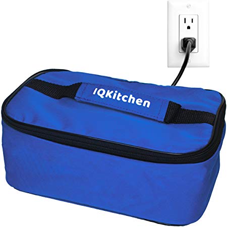 IQ Kitchen Personal Portable Mini Oven Electric Bento Lunch Box Food Warmer Hot Meals (Blue)