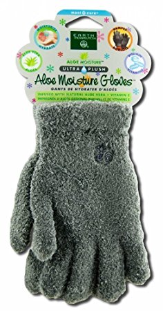 Earth Therapeutics Aloe Infused Gloves Gray