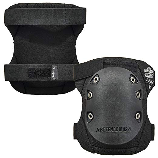 Ergodyne ProFlex 335HL  Slip Resistant Rubber Cap Knee Pads, Hook & Loop Closure