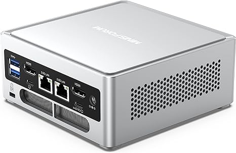 MINISFORUM Venus Series NAB7 Mini PC, 12th Gen Core i7-12700H Small Computer, 32G DDR4 512GB PCIe4.0 SSD, 2X HDMI(4K) 2X USB4(8K) Output, 2X 2.5G RJ45 Port, 4X USB3.2 Small Form Factor