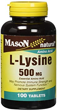 Mason Vitamins L-Lysine Tablets, 500 mg, 100 Count