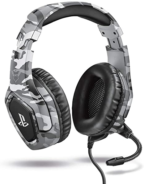 Trust Gaming GXT 488 Forze-G [Officially Licensed for PS4] Gaming Headset for Playstation 4 with Flexible Microphone and Inline Remote Control - Grey