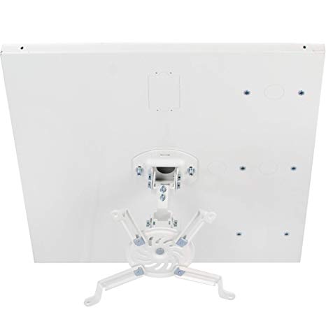 VIVO Universal White Adjustable 2x2 ft Drop Ceiling Projector Mount | Suspended Drop-in Ceiling Projection Mounting Kit (MOUNT-VP07DP)