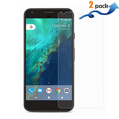 [2 Pack] Yihailu Google Pixel XL Tempered Glass Screen Protector HD Clarity 9H Hardness 2.5D Arc - Retail Packaging (For Pixel XL)