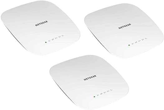 NETGEAR Wireless Access Point (WAC540B03) - Tri-Band AC3000 WiFi Speed | Up to 600 Clients | 1 x 1G Ethernet LAN Port | MU-MIMO | Insight Remote Management | PoE  or Optional Power Adapter | 3-pack