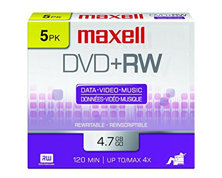 Maxell 4.7GB 4x DVD RW, 15-Pack