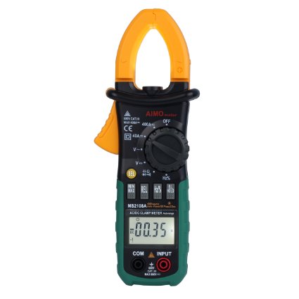 MS2108A Auto Range Digital Clamp Meter 400 AC DC Current Hz Tester
