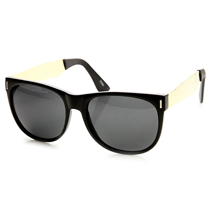 zeroUV - Designer Inspired Classic Horn Rimmed Sunglasses w/ Metal Arms