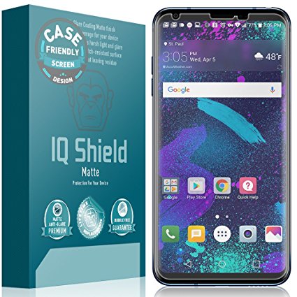 LG V30 Screen Protector (Case-Friendly)[2-Pack], IQ Shield Matte Full Coverage Anti-Glare Screen Protector for LG V30 Bubble-Free Film