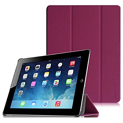 Fintie iPad 2/3/4 Case - Lightweight Slim Tri-Fold Smart Stand Cover Protector Supports Auto Wake/Sleep for iPad 4th Generation with Retina Display, iPad 3 & iPad 2 - Purple