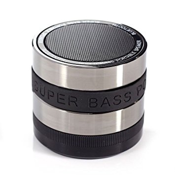 Stoga Lfun STS009 Bluetooth Wireless Speaker Mini Portable Super Bass for iPhone 5 Samsung Tablet-Silver and black
