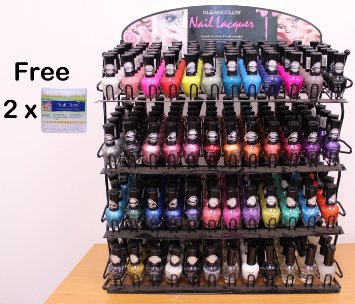48 Colors *NEW* Rainbow MATTE Polish Lacquer Set   240 Fran Wilson Nail Tees (FREE!) - Mighty Gadget Kleancolor Collection 2013 Matte D