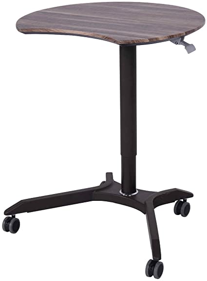 Toolsempire Mobile Sit-Stand Computer Desk Rolling Cart Height Adjustable Laptop Home Office Workstation