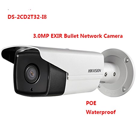Hikvision DS-2CD2T32-I8 3.0MP outdoor EXIR Bullet Network Camera support POE
