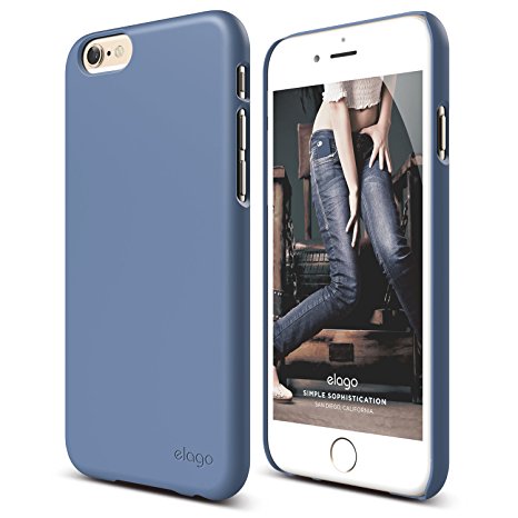 iPhone 6S Case, elago® [Slim Fit 2][Soft Feel Royal Blue] - [Light][Minimalistic][True Fit] – for iPhone 6/6S