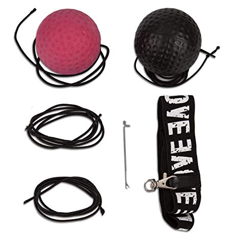 LUTER Reflex Boxing Ball, 2 Speed Levels Boxing Fight Ball With Adjustable String Headband for improving Speed, Hand Eye Coordination and Punching Accuracy For Adult/Kids