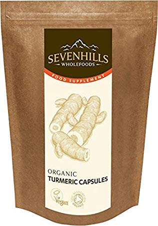 Sevenhills Wholefoods Organic Turmeric (Curcumin) Capsules 500mg, Pack of 360, 100% Pure, Vegan, UK Made