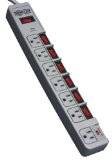 Tripp Lite 7 Outlet 6 Individually Controlled Surge Protector Power Strip 6ft Cord TLP76MSG