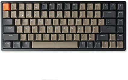 Keychron K2 Wireless Bluetooth Mechanical Keyboard with Double Shot PBT keycaps, 84 Keys RGB LED Backlit N-Key Rollover, Brown Switch Aluminum Frame for Mac and Windows