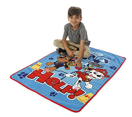 Paw Patrol Yelp for Help Toddler Blanket with Sound, Blue