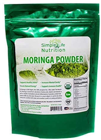 Organic Moringa Oleifera Leaf Powder - Packed with Vitamins, Minerals, Antioxidants - Vegan - Non-GMO - Certified Organic