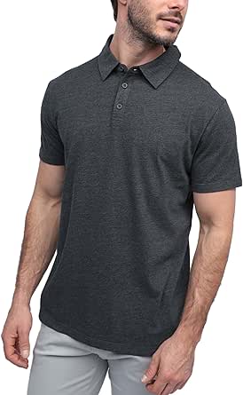 INTO THE AM Polo Shirts for Men - Comfortable Fit Collared Shirt Men S - 4XL Fitted Short Sleeve Classic Golf Shirts