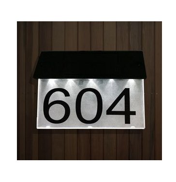 Acrylic Master LED Solar House Number Sign