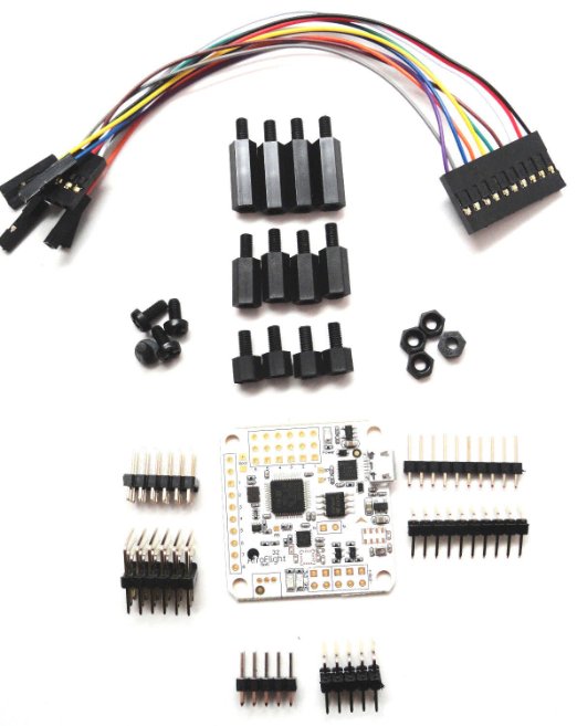 AbuseMark Acro Naze32 Rev 6 Flight Controller W/ Straight / Bent Pin Headers, Breakout Cable, & Apex RC Products Nylon Standoffs