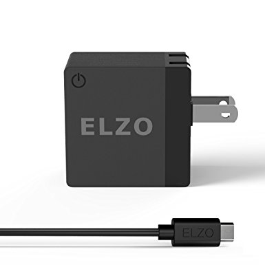 Elzo Quick Charge 2.0 18W USB Wall Charger Fast Charger With A 3.3ft Quick Charge Micro USB Cable For Samsung Galaxy/Note, LG Flex2/V10/G4, Google Nexus 6, Motorola Droid/X, Sony Xperia, HTC Desire Eye, ASUS ZenFone2, Android Devices
