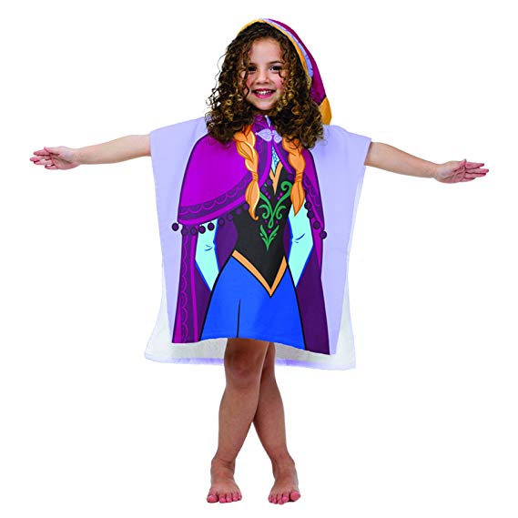 Disney Frozen Anna Hooded Poncho Cotton Bath/Beach/Pool Towel