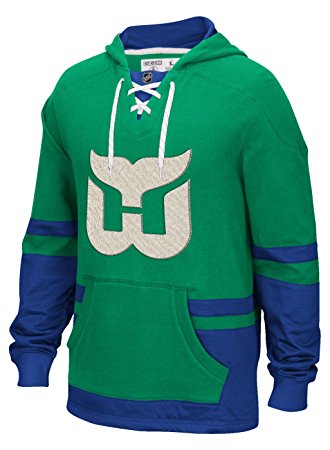 Hartford Whalers Green CCM Pullover Hooded Sweatshirt Hoody