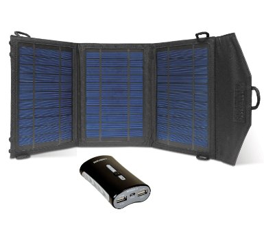 Instapark Mercury 10M Solar Panel Portable Solar Charger with Built-in Dual USB Ports for iPhone iPad and all other USB Compatible Devices 5200mAh Battery Pack