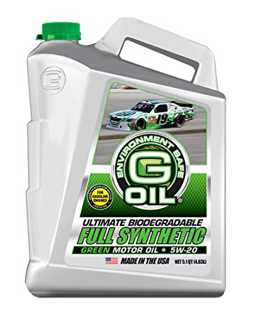 Green Earth Technologies 1664 G-OIL 5W-20 Ultimate Biodegradable Full Synthetic Motor Oil - 5.1 Quart Jug