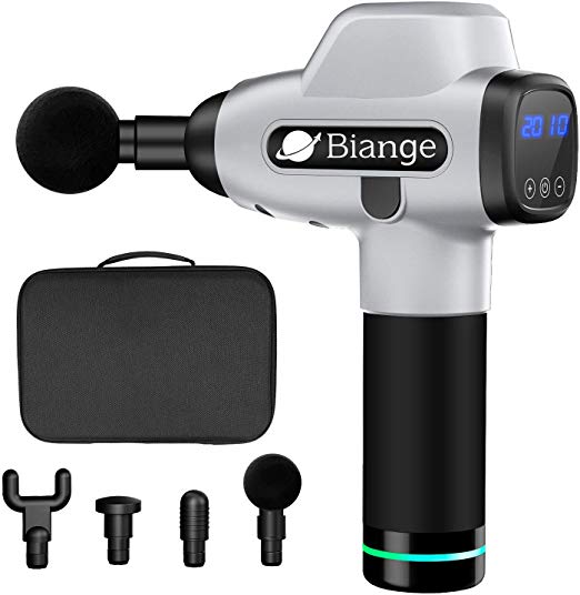 Biange Massage Gun, Deep Tissue Percussion Muscle Massager Gun for Athletes, Super Quiet for Muscle Recovery, Pain Relief