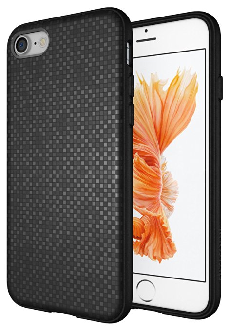 iPhone 7 Case, Diztronic Pixlee Soft Touch Slim-Fit Flexible TPU Case for Apple iPhone 7 (Pixlee Black)