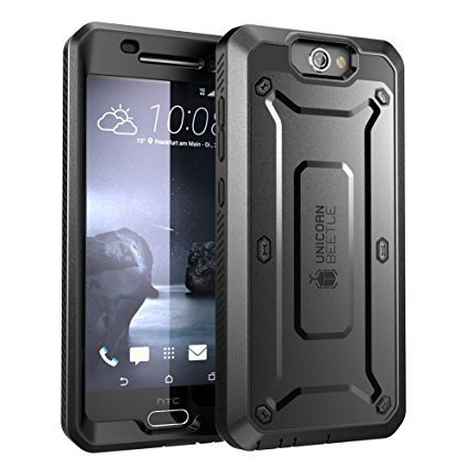 HTC One A9 Case, SUPCASE [Heavy Duty] Case for HTC One A9 2015 Release [Unicorn Beetle PRO Series] Rugged Hybrid Protective Cover w/ Built-in Screen Protector (Black/Black)