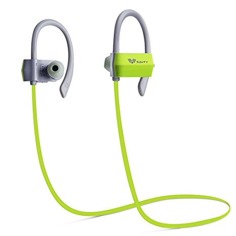 Bluetooth headphones, SAVFY Bluetooth V4.1 Wireless Sports Earphones Sweatproof Running In-ear Headset with Mic Bass Noise Cancelling for iPhone iPad Samsung Galaxy S7 Edge S6, Green