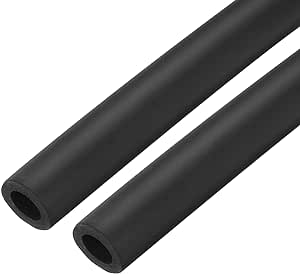 uxcell 2pcs 3.3ft Pipe Insulation Tube 5/8 inch(16mm) ID 26mm OD Foam Tubing for Handle Grip Support, Black