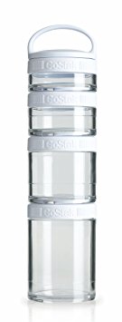 Blender Bottle 4-Piece GoStak Twist n' Lock Storage Jars Starter Pack, White