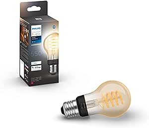 Philips Hue White Ambiance Filament Smart Light Bulb [E27 Edison Screw] With Bluetooth. Works with Alexa, Google Assistant and Apple Homekit