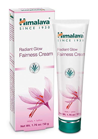 Himalaya Radiant Glow Fairness Cream for Dark Spots, Eye Bags and Under Eye Circles, Free from Parabens and Bleach, Moisturizing and Brightening Cream with Saffron and Alfalfa, 1.76 oz (50 g)