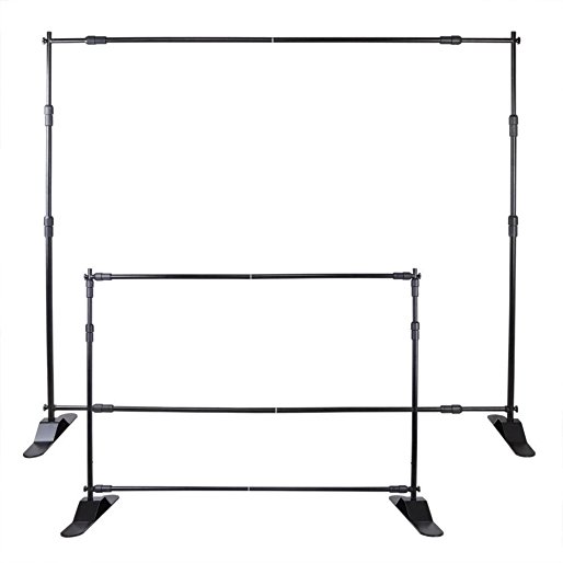 VEVOR 10' Banner Stand Adjustable Display Backdrop Lightweight Portable Trade Show Wall for Photography(10' Banner Stand)