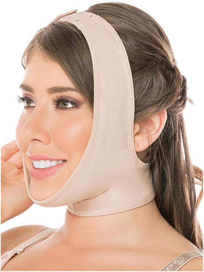 Fajas Salome 0322 Women Post Surgery Face Neck Chin Strap Mentonera Reductora