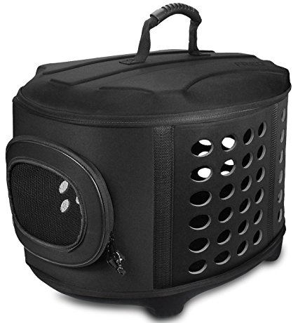 FRiEQ Hard Cover Pet Carrier - Pet Travel Kennel for Cats, Small Dogs & Rabbits