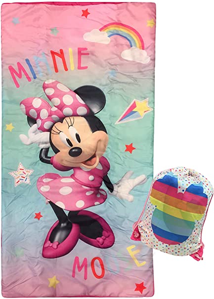 Jay Franco Disney Minnie Mouse Bowtique Slumber Sack - Cozy & Warm Kids Lightweight Slumber Bag/Sleeping Bag (Official Disney Product)