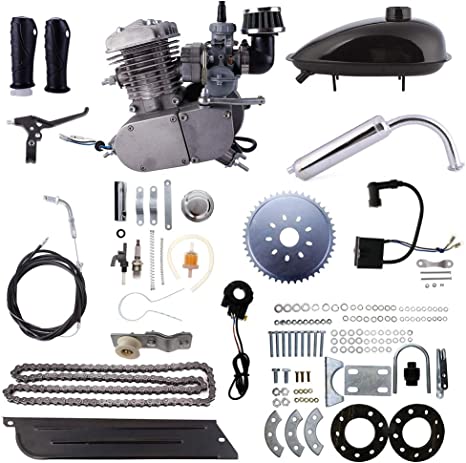 80cc 2-Stroke Bicycle Gasoline Engine Motor Kit DIY Motorized Bike Single Cylinder Air-cooled (Upgraded Version)